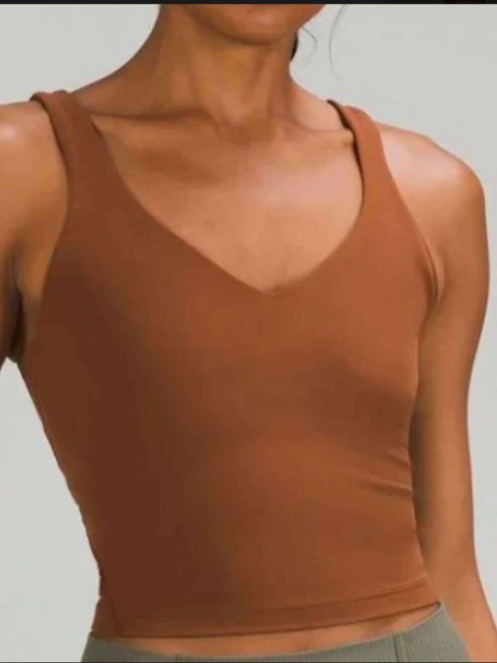 Lululemon Align Tank Top Size 6 Brown Built-In Bra Nulu Crop NWOT